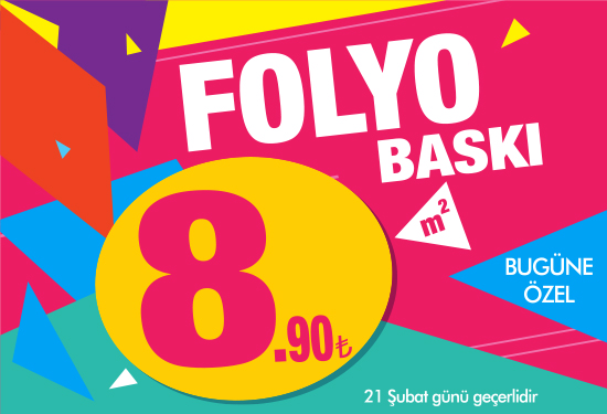 Bugüne Özel Folyo Baskı 8,90 TL